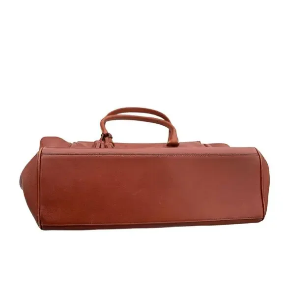 Coach 19890 Leather Tote Bag Brown Carryall Satchel Gold Hardware Tassel - Picture 4 of 6